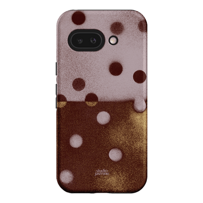 Rust Polka Dot Printed Phone Cases Google Pixel 9A / Armoured by Jasmine Dowling - The Dairy