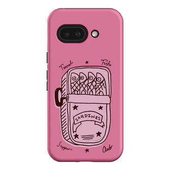 Sardine Social Pink Printed Phone Cases Google Pixel 9A / Armoured by The Dairy - The Dairy