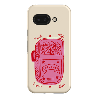 Sardine Social Red Printed Phone Cases Google Pixel 9A / Armoured by The Dairy - The Dairy