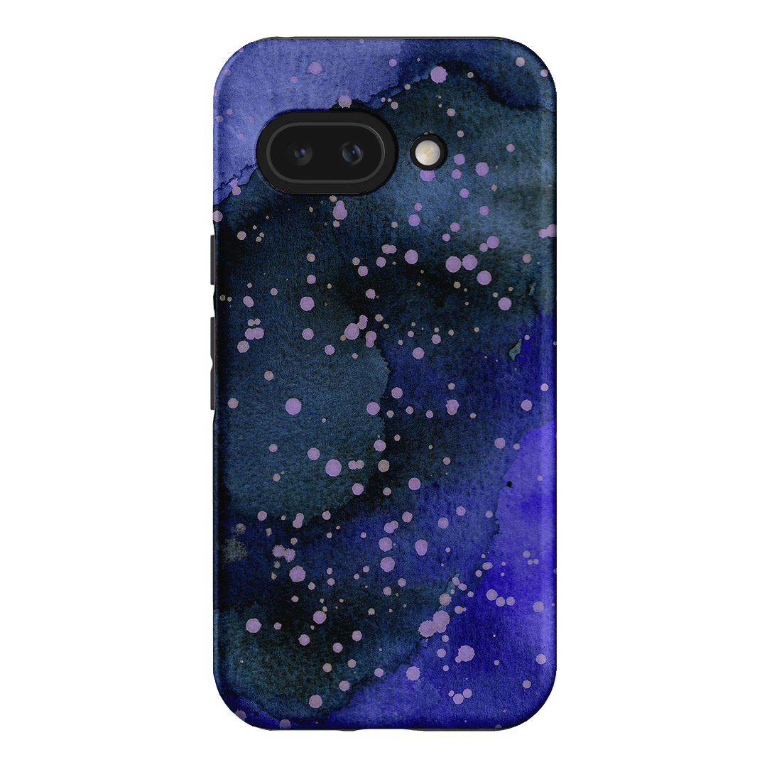 Spotty Navy Printed Phone Cases Google Pixel 9A / Armoured by The Dairy - The Dairy