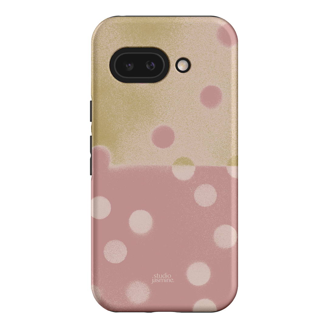 Strawberry Polka Dot Printed Phone Cases Google Pixel 9A / Armoured by Jasmine Dowling - The Dairy