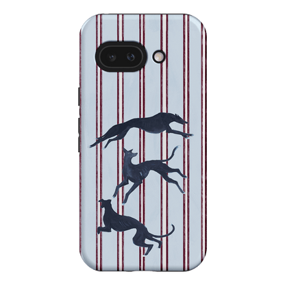 Stripey Hounds Printed Phone Cases Google Pixel 9A / Armoured by Lisa Hu - The Dairy