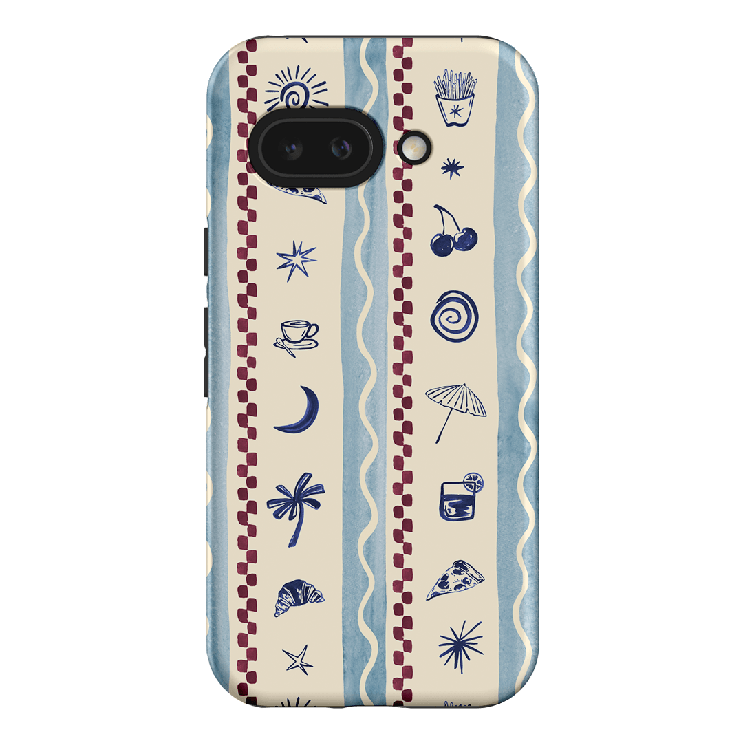 Summer Snacks Blue Printed Phone Cases Google Pixel 9A / Armoured by Charlie Taylor - The Dairy
