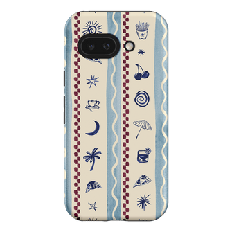 Summer Snacks Blue Printed Phone Cases Google Pixel 9A / Armoured by Charlie Taylor - The Dairy
