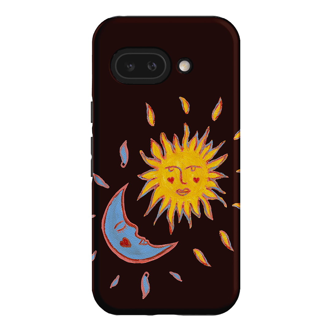 Sun & Moon Plum Printed Phone Cases Google Pixel 9A / Armoured by BG. Studio - The Dairy