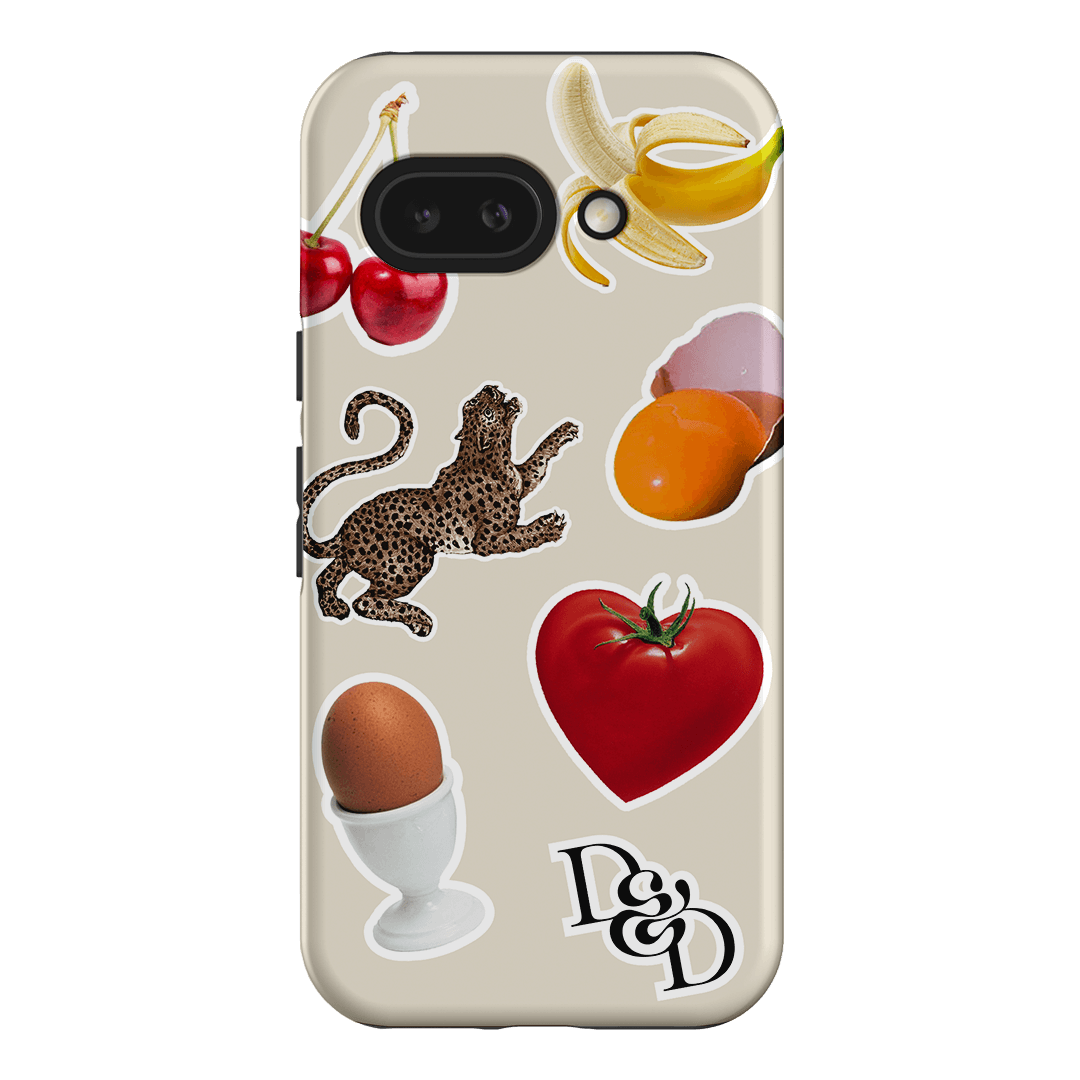 Sunday Stickers Cream Printed Phone Cases Google Pixel 9A / Armoured by Desmond & Dempsey - The Dairy