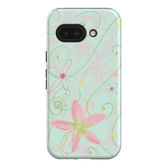 Swirl Blue Printed Phone Cases Google Pixel 9A / Armoured by Kayla Carr - The Dairy