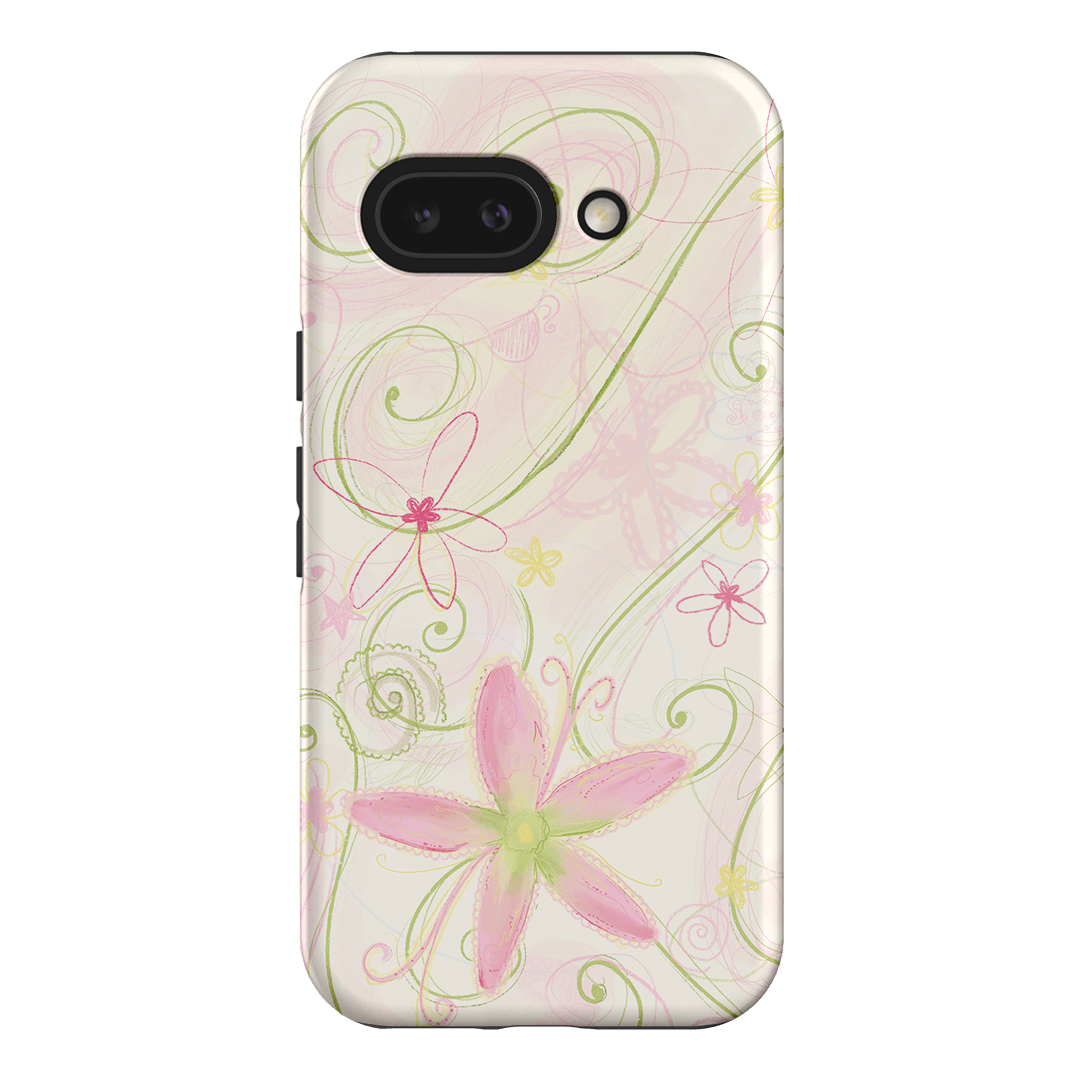 Swirl Pink Printed Phone Cases Google Pixel 9A / Armoured by Kayla Carr - The Dairy
