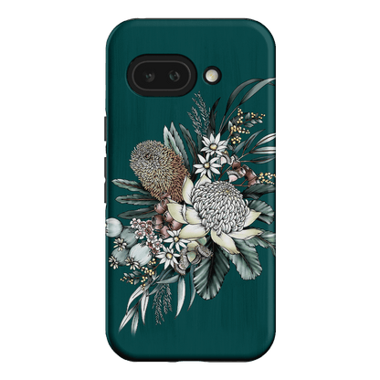 Teal Native Printed Phone Cases Google Pixel 9A / Armoured by Typoflora - The Dairy