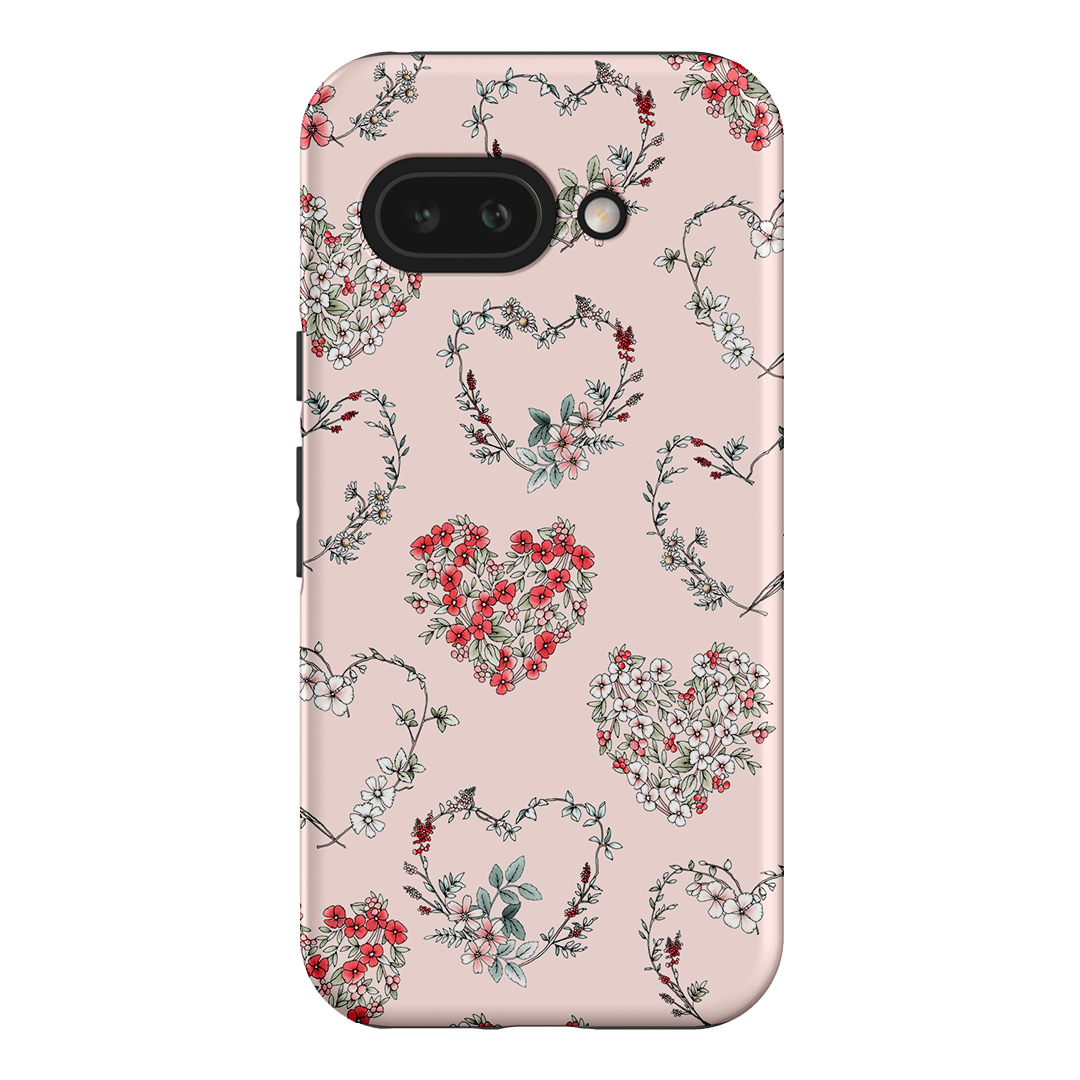 Wild Heart Wreath Printed Phone Cases Google Pixel 9A / Armoured by Typoflora - The Dairy