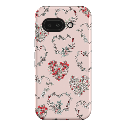 Wild Heart Wreath Printed Phone Cases Google Pixel 9A / Armoured by Typoflora - The Dairy
