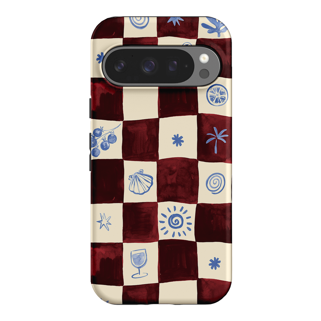 Afternoon Mezze Maroon Printed Phone Cases Google Pixel 9 Pro / Armoured by Charlie Taylor - The Dairy
