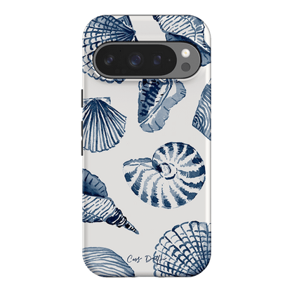 Blue Shells Printed Phone Cases Google Pixel 9 Pro / Armoured by Cass Deller - The Dairy
