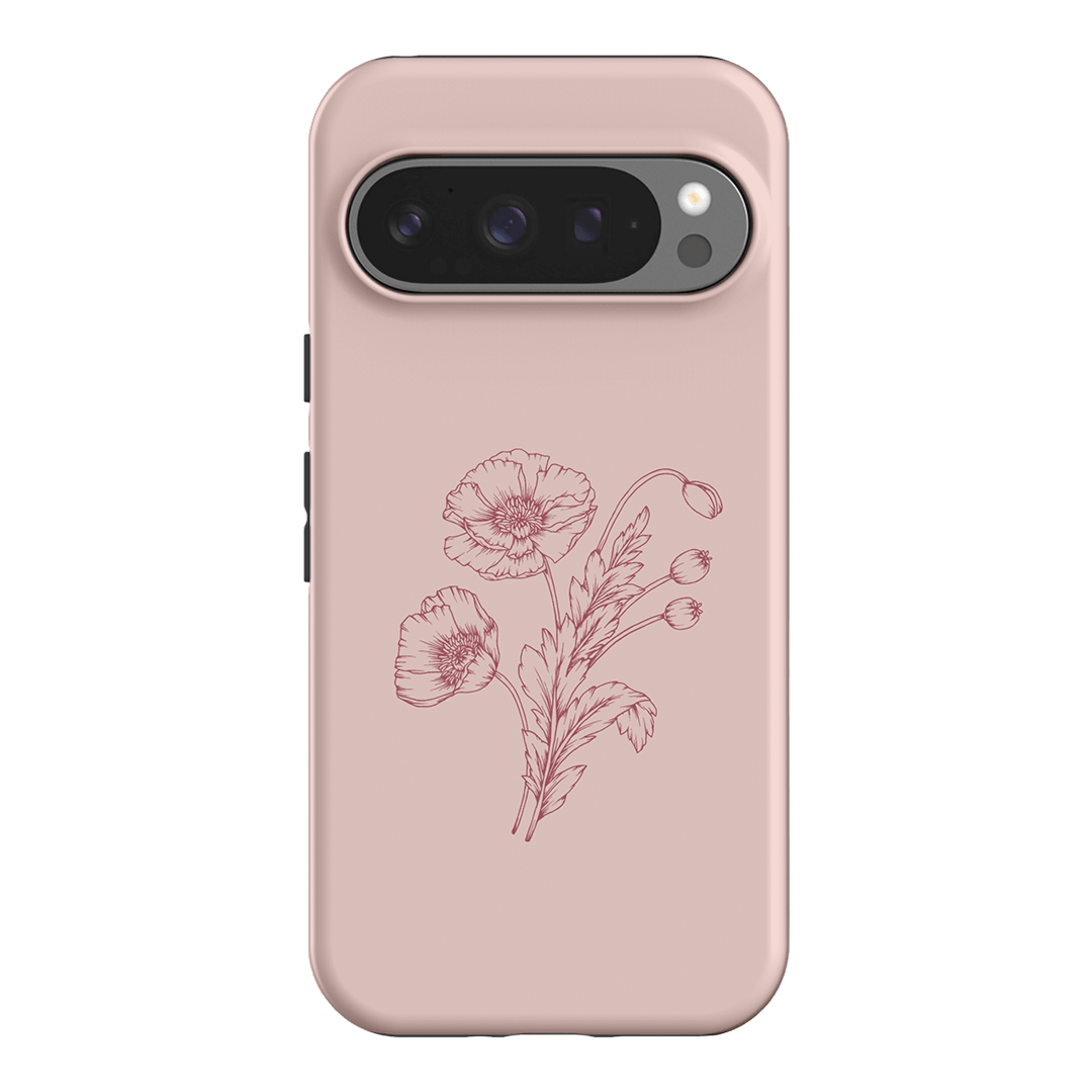 Blush Poppies Printed Phone Cases Google Pixel 9 Pro / Armoured by Typoflora - The Dairy