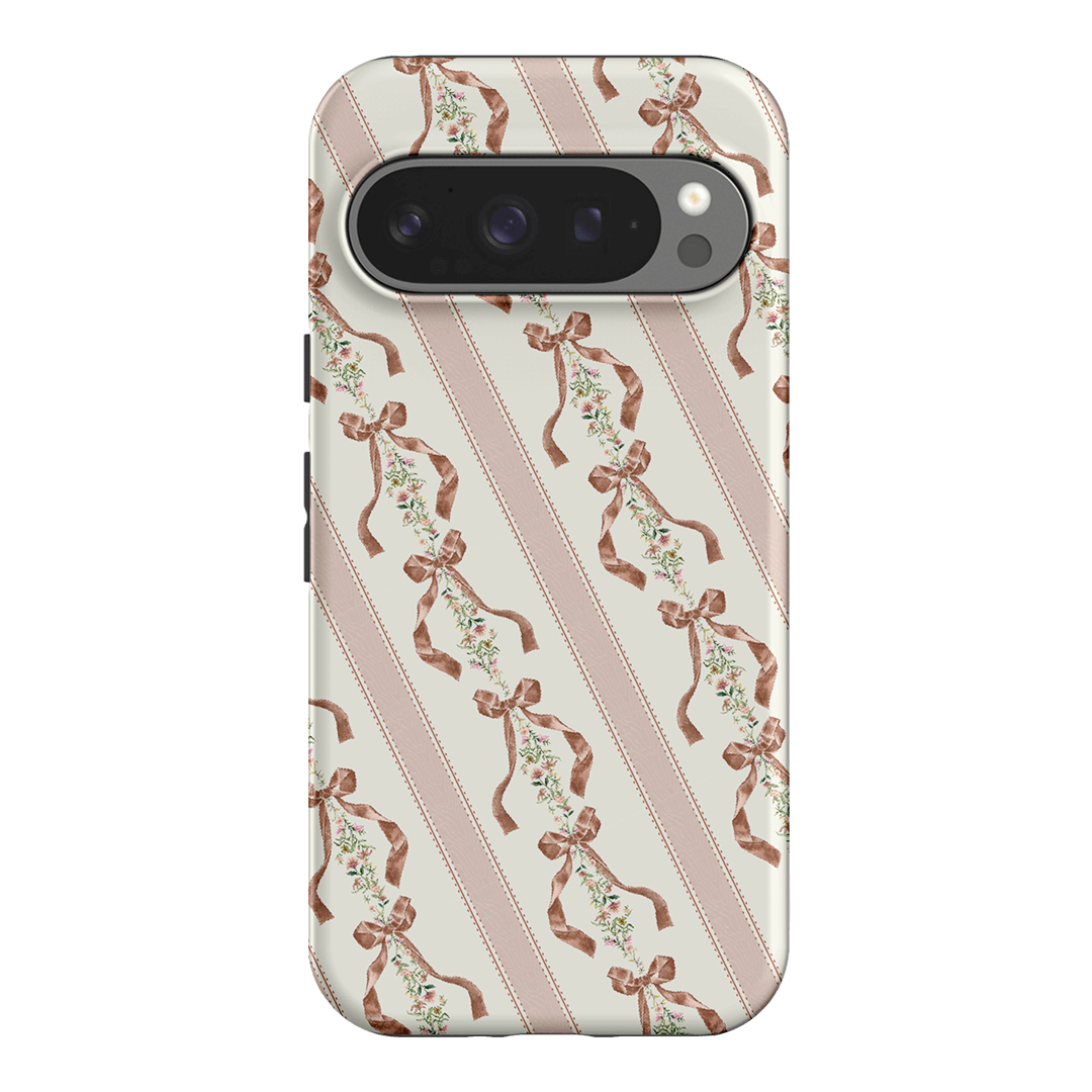 Bow Stripe Printed Phone Cases Google Pixel 9 Pro / Armoured by Veronica Tucker - The Dairy