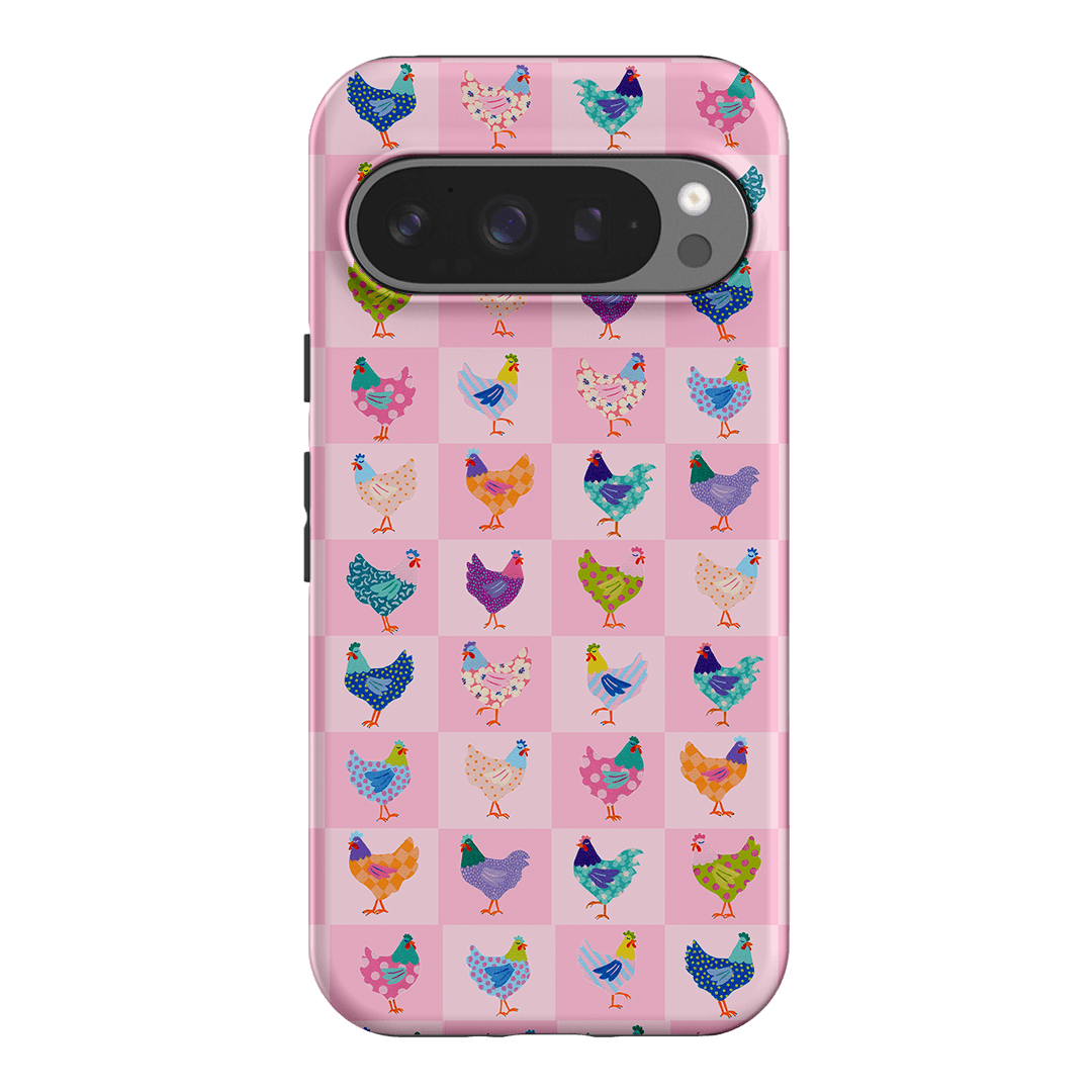 Checkered Chickens Printed Phone Cases Google Pixel 9 Pro / Armoured by Kayla Henley - The Dairy