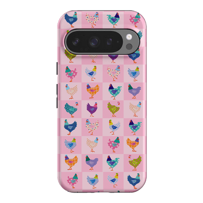 Checkered Chickens Printed Phone Cases Google Pixel 9 Pro / Armoured by Kayla Henley - The Dairy