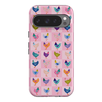 Checkered Chickens Printed Phone Cases Google Pixel 9 Pro / Armoured by Kayla Henley - The Dairy