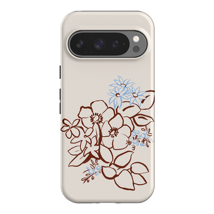 Cream Posy Printed Phone Cases Google Pixel 9 Pro / Armoured by Typoflora - The Dairy