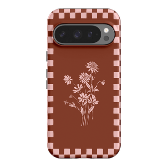 Dahlia Check Printed Phone Cases Google Pixel 9 Pro / Armoured by Typoflora - The Dairy