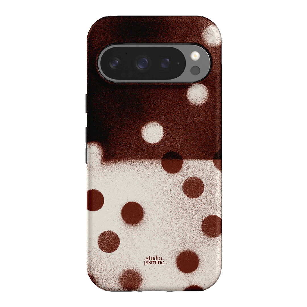 Espresso Polka Dot Printed Phone Cases Google Pixel 9 Pro / Armoured by Jasmine Dowling - The Dairy
