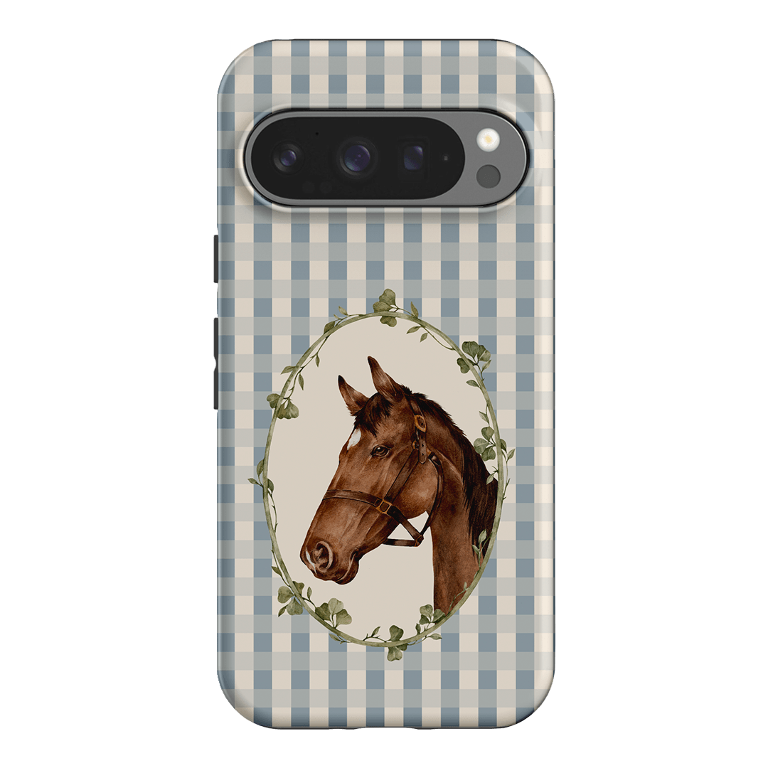 Gingham Horse Printed Phone Cases Google Pixel 9 Pro / Armoured by Kasiags Art - The Dairy