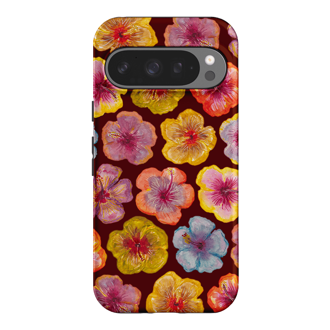 Hibiscus Holiday Rouge Printed Phone Cases Google Pixel 9 Pro / Armoured by BG. Studio - The Dairy