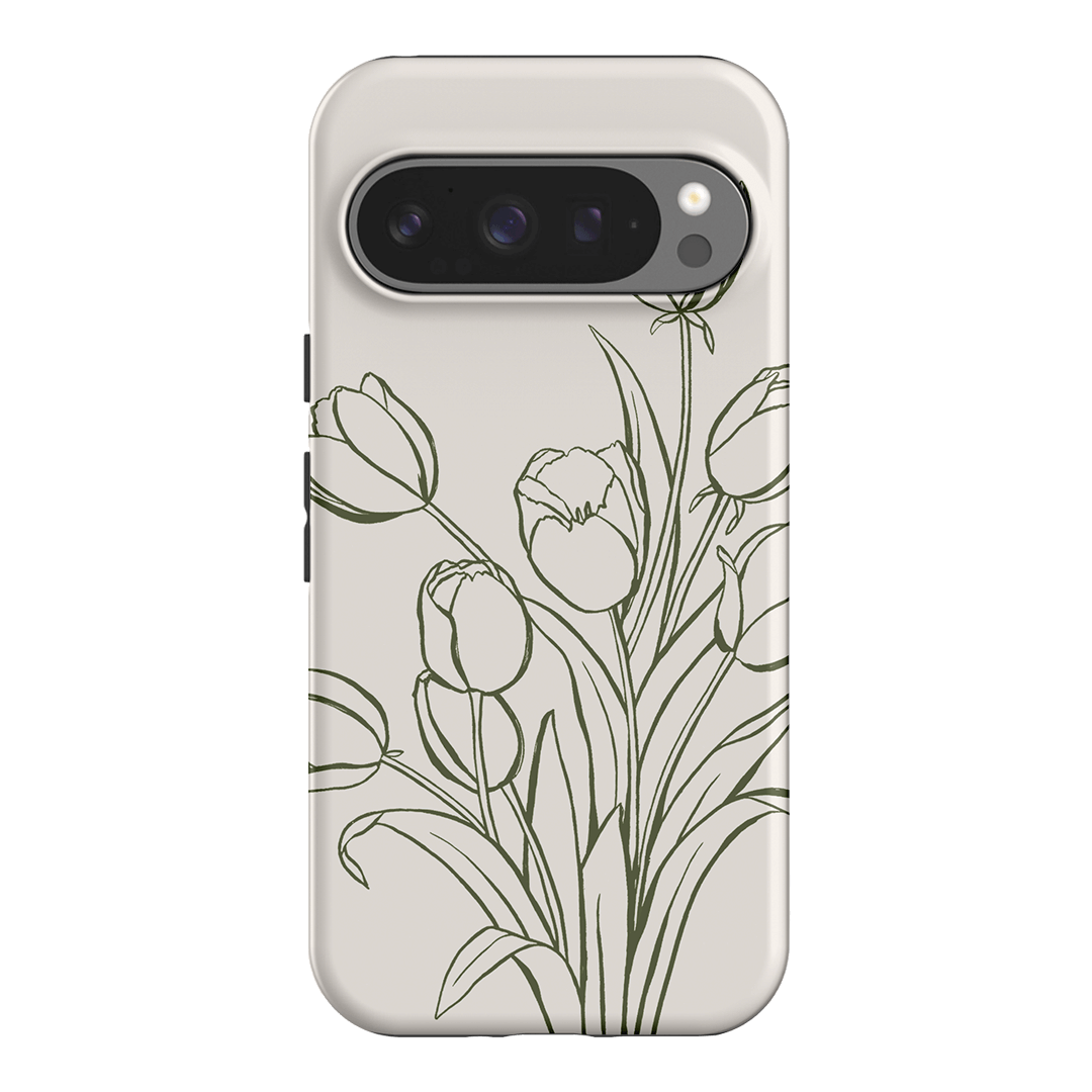 Inked Tulips Printed Phone Cases Google Pixel 9 Pro / Armoured by Typoflora - The Dairy