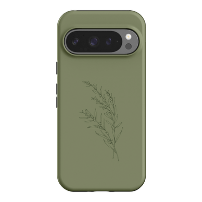 Khaki Wattle Printed Phone Cases Google Pixel 9 Pro / Armoured by Typoflora - The Dairy