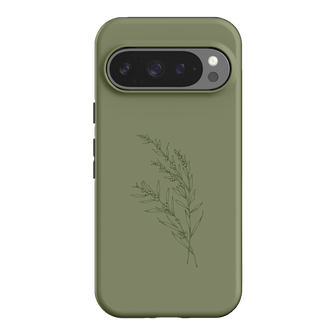 Khaki Wattle Printed Phone Cases Google Pixel 9 Pro / Armoured by Typoflora - The Dairy