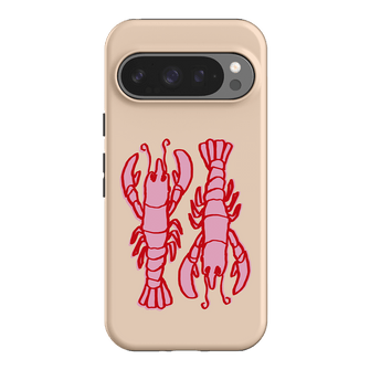 Lobster Love Peach Printed Phone Cases Google Pixel 9 Pro / Armoured by The Dairy - The Dairy