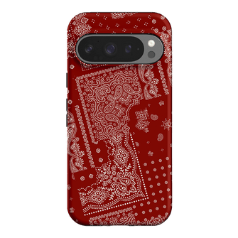 Paisley Crimson Printed Phone Cases Google Pixel 9 Pro / Armoured by The Dairy - The Dairy