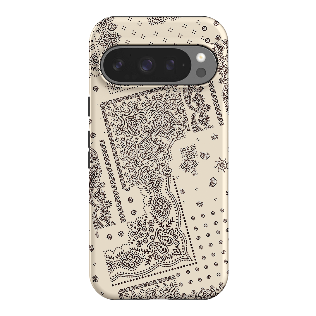 Paisley Ecru Printed Phone Cases Google Pixel 9 Pro / Armoured by The Dairy - The Dairy
