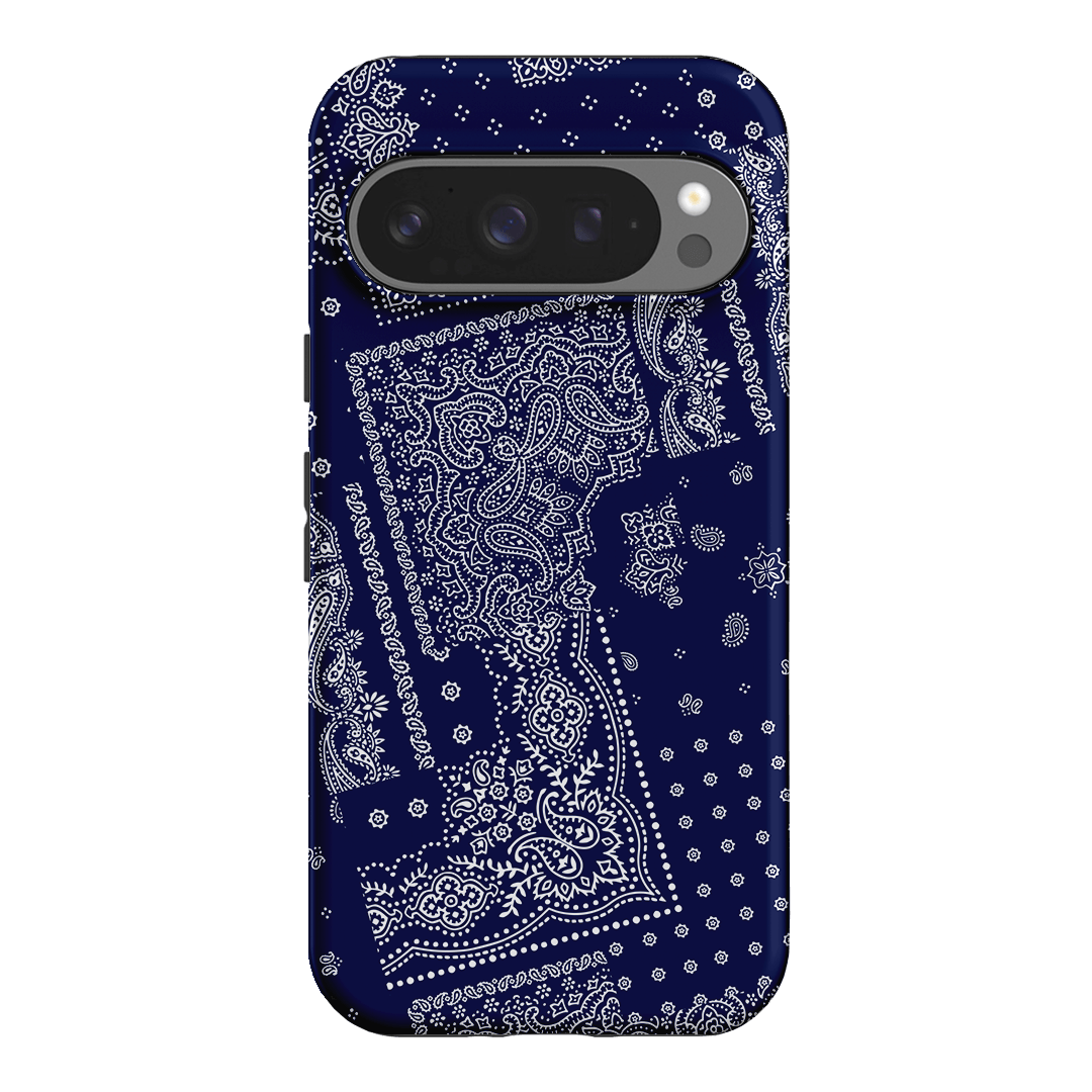 Paisley Indigo Printed Phone Cases Google Pixel 9 Pro / Armoured by The Dairy - The Dairy