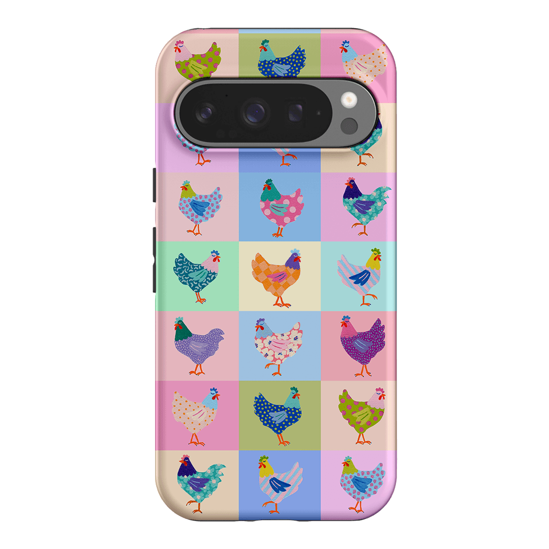Pastel Chickens Printed Phone Cases Google Pixel 9 Pro / Armoured by Kayla Henley - The Dairy