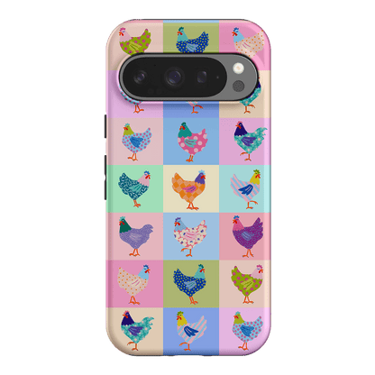 Pastel Chickens Printed Phone Cases Google Pixel 9 Pro / Armoured by Kayla Henley - The Dairy