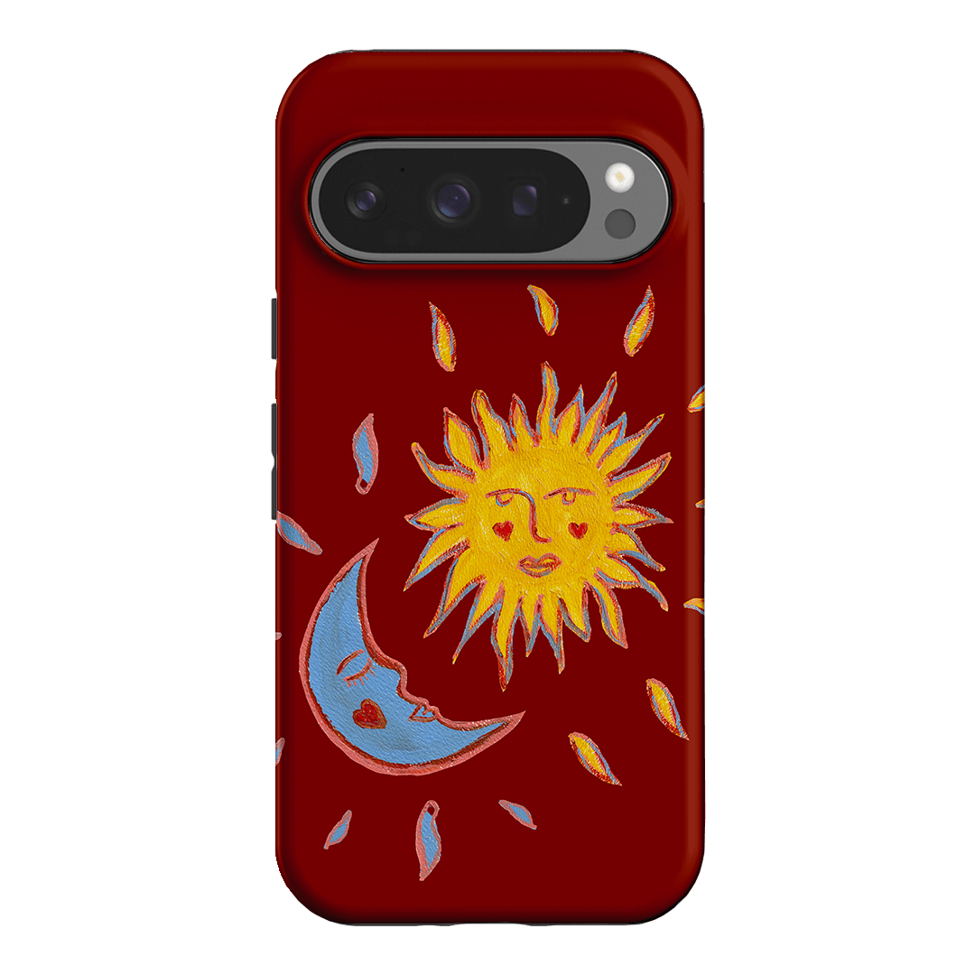 Sun & Moon Red Printed Phone Cases Google Pixel 9 Pro / Armoured by BG. Studio - The Dairy