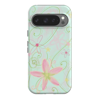 Swirl Blue Printed Phone Cases Google Pixel 9 Pro / Armoured by Kayla Carr - The Dairy