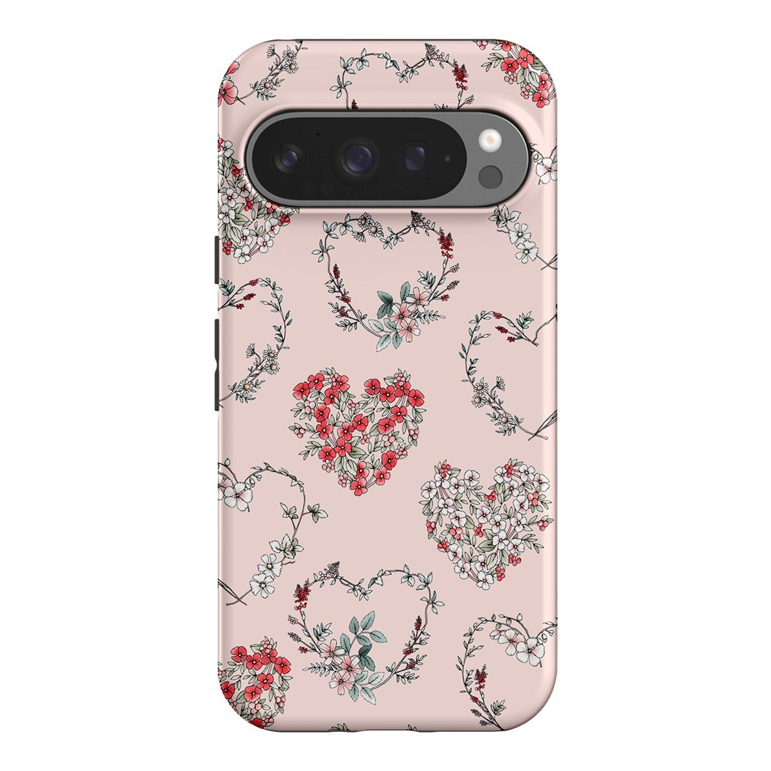 Wild Heart Wreath Printed Phone Cases Google Pixel 9 Pro / Armoured by Typoflora - The Dairy