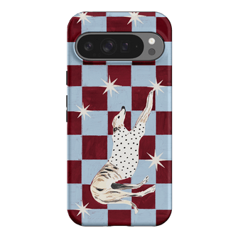 Check Greyhound Blue Printed Phone Cases Google Pixel 9 Pro XL / Armoured by Lisa Hu - The Dairy