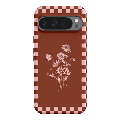 Dahlia Check Printed Phone Cases Google Pixel 9 Pro XL / Armoured by Typoflora - The Dairy