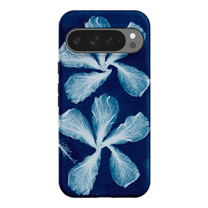 Hibiscus Cyanotype Printed Phone Cases Google Pixel 9 Pro XL / Armoured by Sally Hungerford - The Dairy