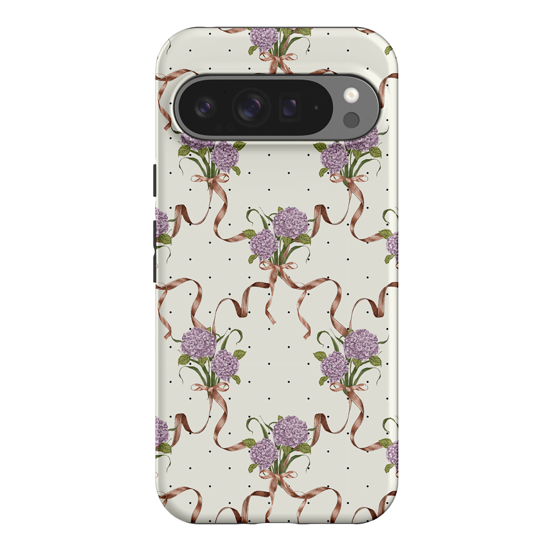 Hydrangea Ribbon Printed Phone Cases Google Pixel 9 Pro XL / Armoured by Veronica Tucker - The Dairy