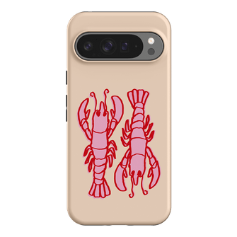 Lobster Love Peach Printed Phone Cases Google Pixel 9 Pro XL / Armoured by The Dairy - The Dairy