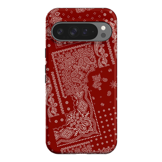Paisley Crimson Printed Phone Cases Google Pixel 9 Pro XL / Armoured by The Dairy - The Dairy