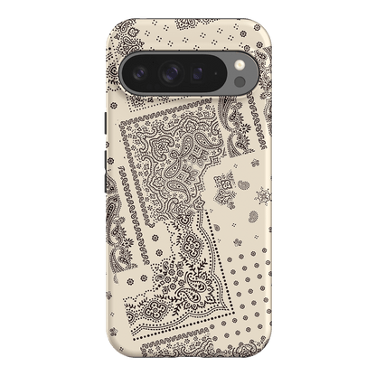 Paisley Ecru Printed Phone Cases Google Pixel 9 Pro XL / Armoured by The Dairy - The Dairy