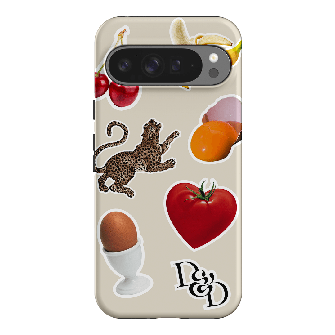 Sunday Stickers Cream Printed Phone Cases Google Pixel 9 Pro XL / Armoured by Desmond & Dempsey - The Dairy