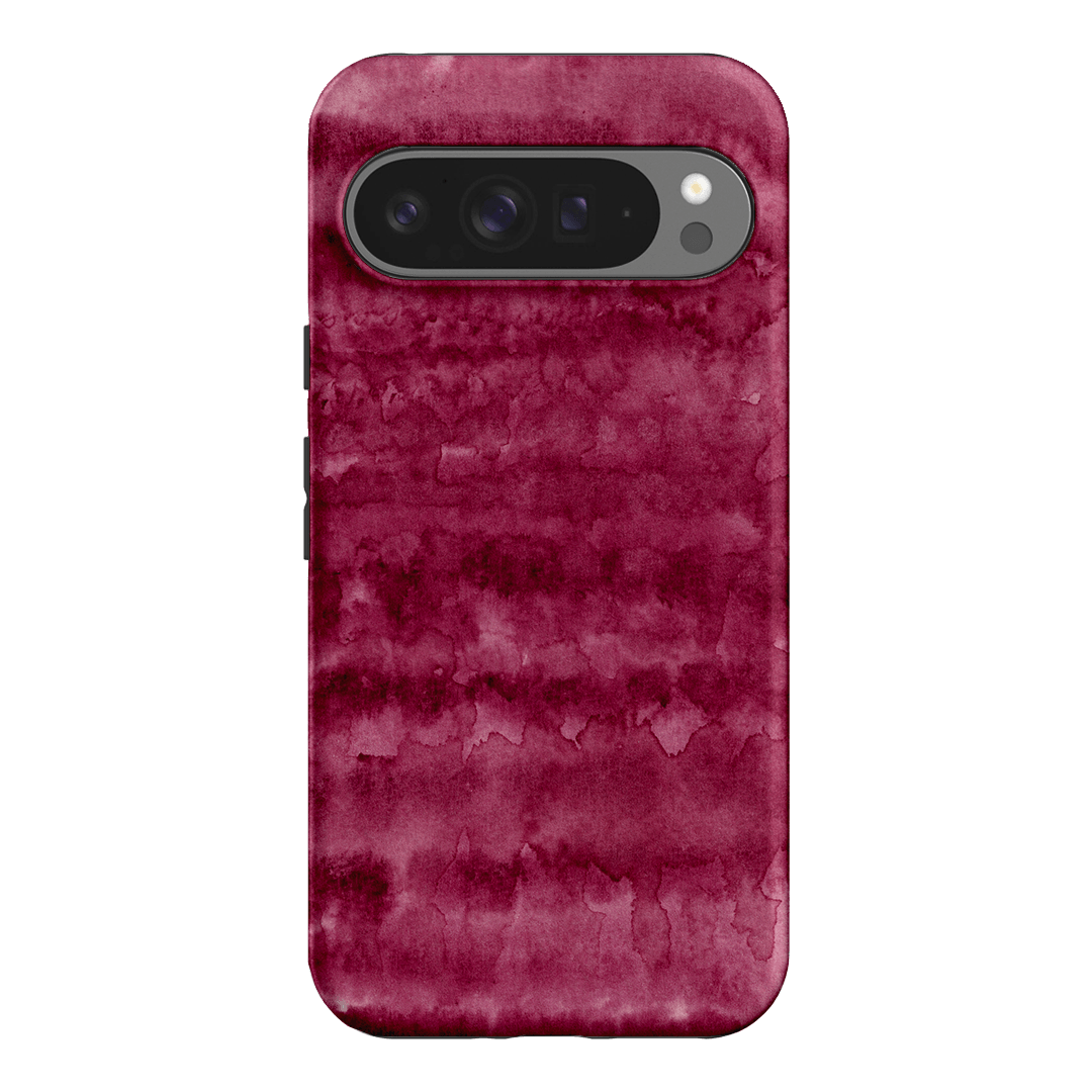 Watercolour Stripes Burgundy Printed Phone Cases Google Pixel 9 Pro XL / Armoured by The Dairy - The Dairy