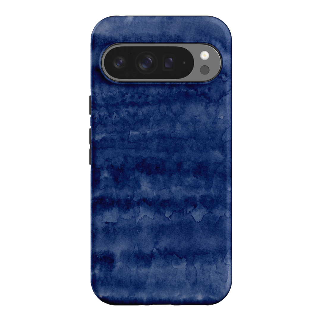 Watercolour Stripes Navy Printed Phone Cases Google Pixel 9 Pro XL / Armoured by The Dairy - The Dairy