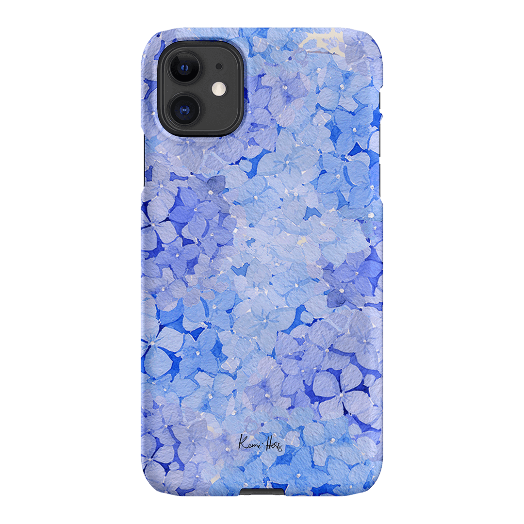 Hydrangea Blue Printed Phone Cases iPhone 11 / Snap by Kerrie Hess - The Dairy